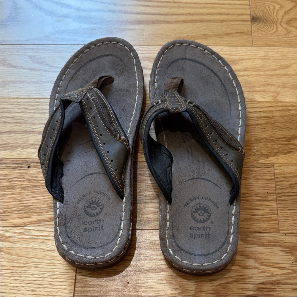 Earth Spirit Brown Flip-Flops